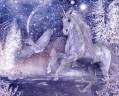 Зимняя сказка - единорог - Зима открытки и картинки