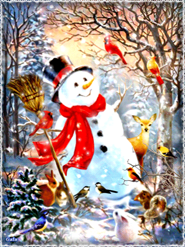 Волшебной зимы~Анимационные блестящие открытки GIF