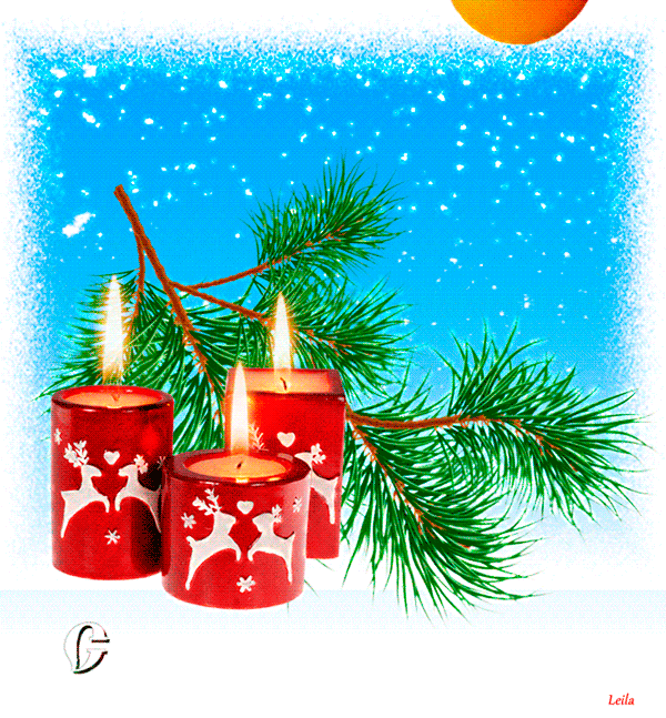 Счастливой зимы!~Анимационные блестящие открытки GIF