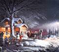 Снежный вечер святок - Зима открытки и картинки
