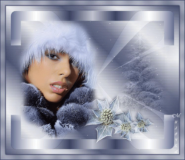 Зима анимированный коллаж~Анимационные блестящие открытки GIF