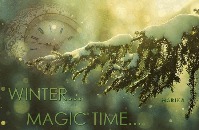 WINTER... MAGIC TIME...~Анимационные блестящие открытки GIF