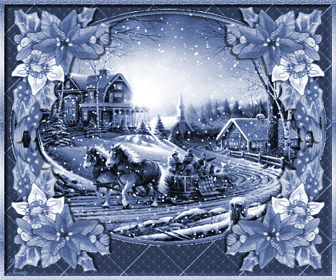 Снег кружится~Анимационные блестящие открытки GIF