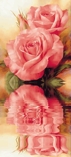 розы~Анимационные блестящие открытки GIF