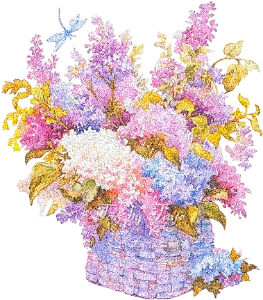 Блестящие цветы~Анимационные блестящие открытки GIF