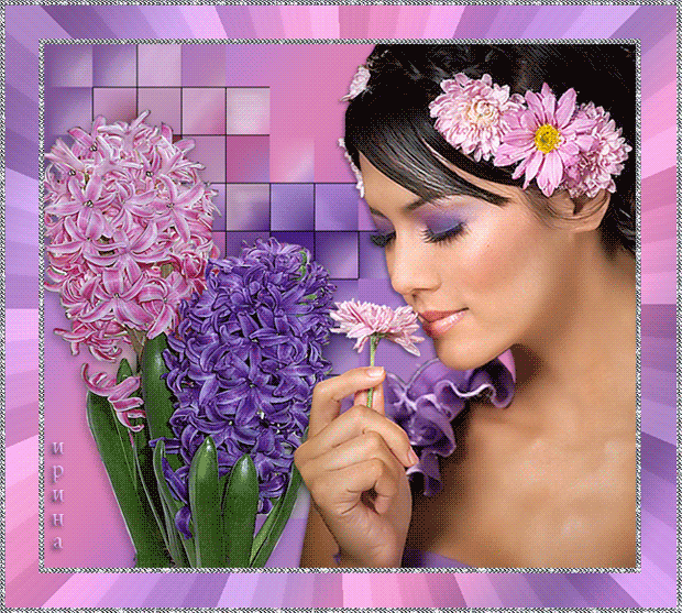 Цветочный аромат~Анимационные блестящие открытки GIF