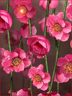 » Яркие мерцающие цветы~Анимационные блестящие открытки GIF