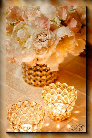 Медовые цветы~Анимационные блестящие открытки GIF