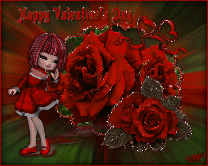 Happy Valentine's Day~Анимационные блестящие открытки GIF