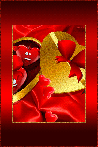 Валентинка на мобильный телефон~Анимационные блестящие открытки GIF