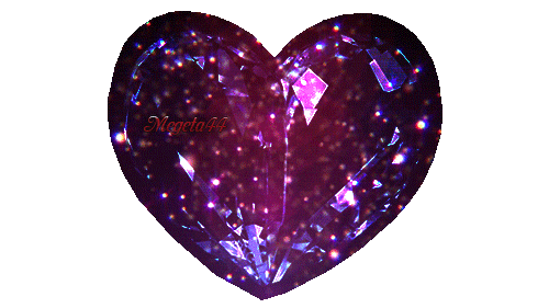 Хрустальное сердце валентинка~Анимационные блестящие открытки GIF