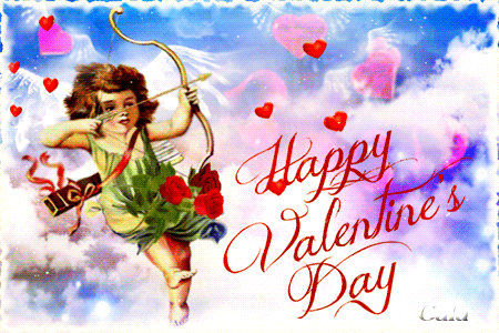 С Днём Святого Валентина~Анимационные блестящие открытки GIF