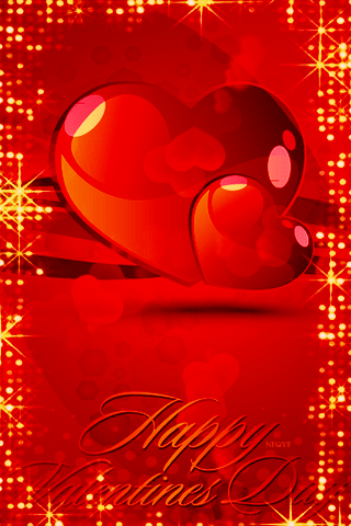 Валентинка с днем святого валентина~Анимационные блестящие открытки GIF