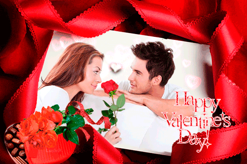 С днём святого Валентина тебя~Анимационные блестящие открытки GIF