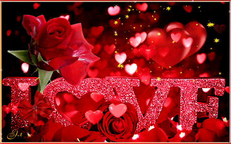 Шикарная картинка анимация с Днем Валентина~Анимационные блестящие открытки GIF