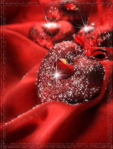 Валентинка с сердцем~Анимационные блестящие открытки GIF