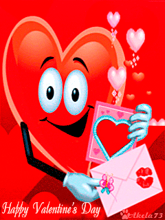 Сердечко валентинка~Анимационные блестящие открытки GIF