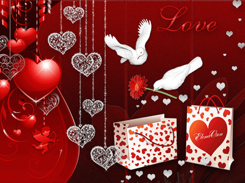 валентинки сердечки~Анимационные блестящие открытки GIF