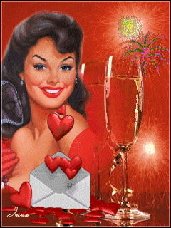 Валентинки для влюбленных~Анимационные блестящие открытки GIF