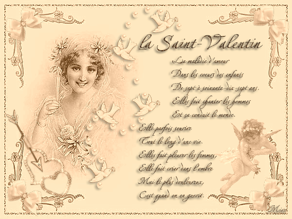 Валентинка La Saint-Valentin~Анимационные блестящие открытки GIF