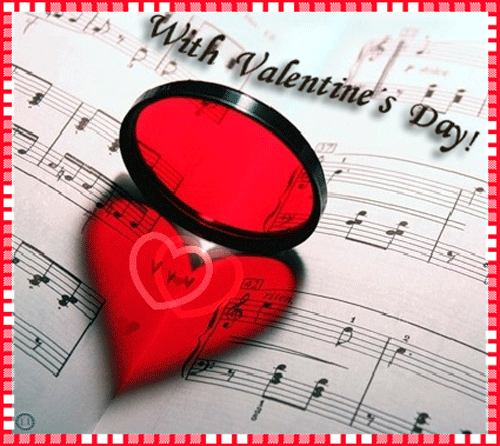 С днем Святого Валентина~Анимационные блестящие открытки GIF