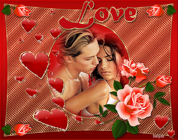 Блестящая валентинка с любовью~Анимационные блестящие открытки GIF