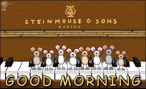 GOOD MORNING~Анимационные блестящие открытки GIF