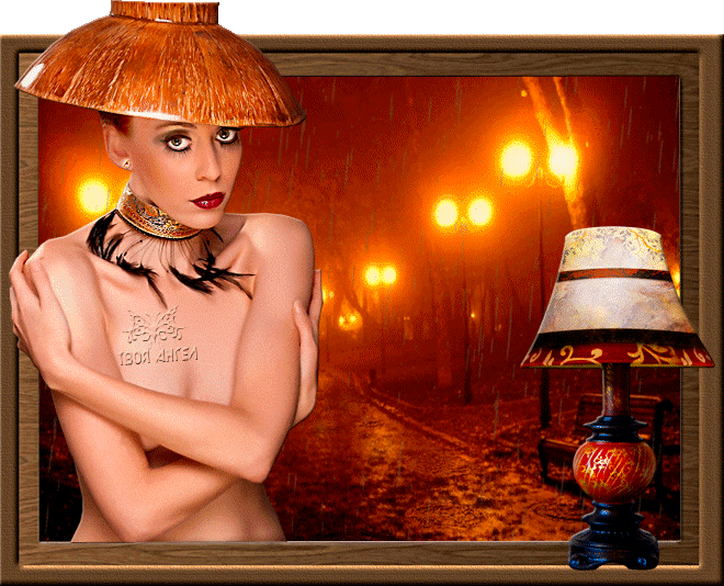 Девушка с лампой - Добрый вечер открытки и картинки