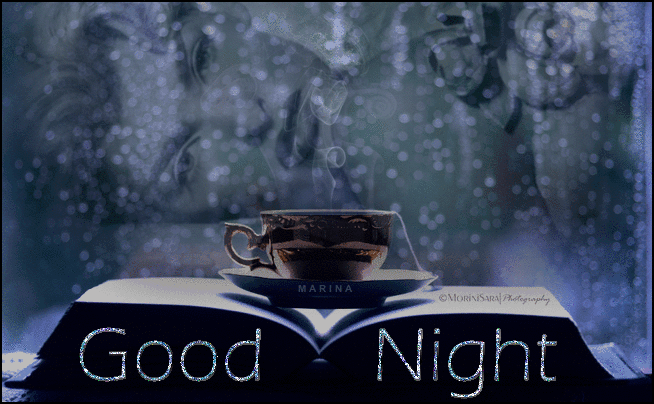 GOOD NIGHT...~Анимационные блестящие открытки GIF