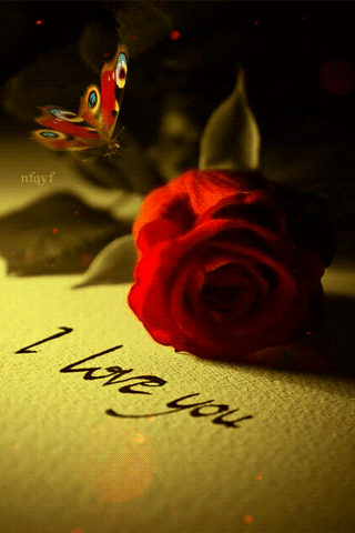 I Love You~Анимационные блестящие открытки GIF