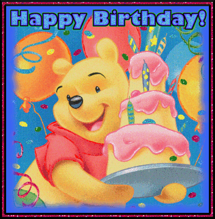 Happy birthday to you!~Анимационные блестящие открытки GIF
