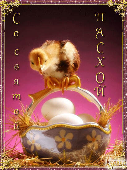 Пасхальные яйца~Анимационные блестящие открытки GIF