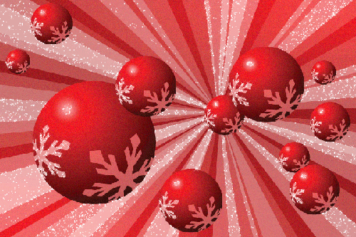 Новогодние шары~Анимационные блестящие открытки GIF