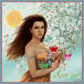 Весна с букетом цветов - Весна открытки и картинки