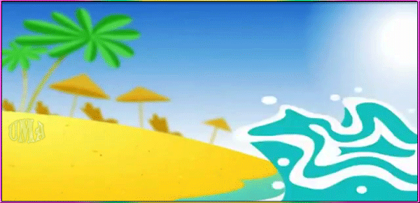 Лето зовет~Анимационные блестящие открытки GIF