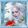 Снежная королева и роза - Девушки открытки и картинки