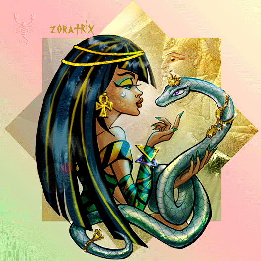 Царица Египта~Анимационные блестящие открытки GIF