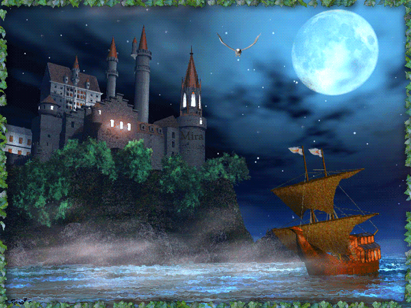 Волшебный мир сказок~Анимационные блестящие открытки GIF