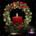 Рождественский венок и свеча - Рождество Христово открытки и картинки