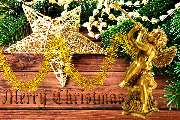 С Рождеством Христовым вас!~Анимационные блестящие открытки GIF