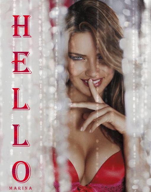 H E L L O~Анимационные блестящие открытки GIF