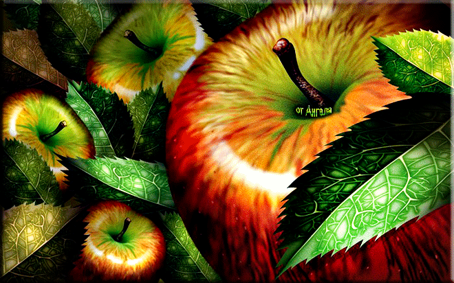 яблокки~Анимационные блестящие открытки GIF