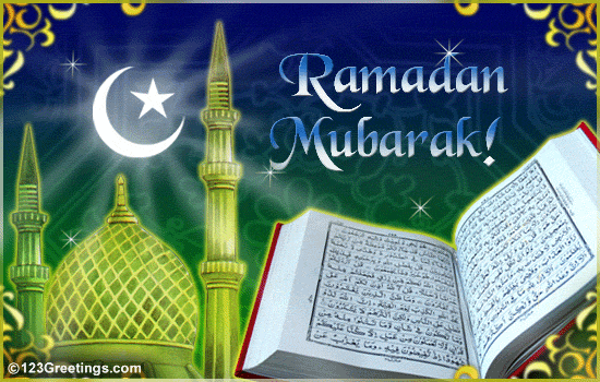 С праздником  Рамадан~Анимационные блестящие открытки GIF