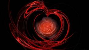 Огненная роза на День Святого Валентина 14 февраля