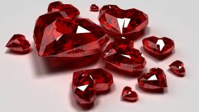 Сердца кристаллы на День Святого Валентина