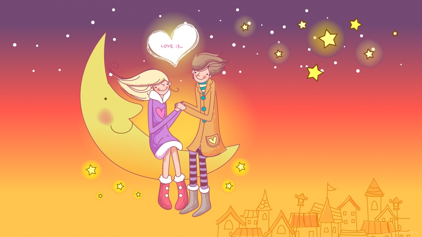 Влюбленные День Святого Валентина~Анимационные блестящие открытки GIF