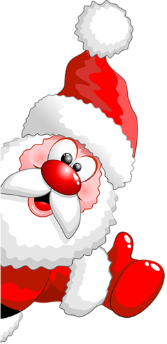 Дед Мороз за угом~Анимационные блестящие открытки GIF