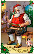 Американская рождественская открытка с Дедом Мороз