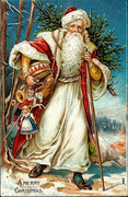 Викторианский Дед Мороз с подарками