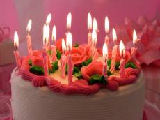 День рождения торт и свечи